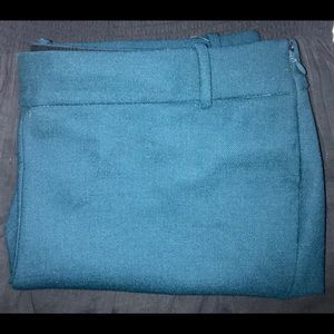 J. Crew Minnie Teal Stretch Wool Pant 12P